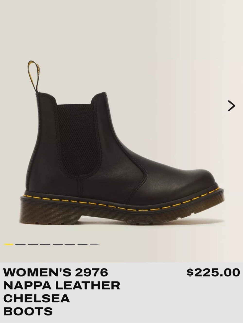 Dr. Martens Women's 2976 Nappa Leather Chelsea Black Boots New Size 6